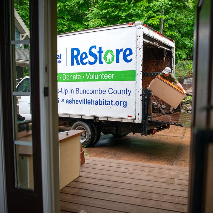 Habitat ReStore truck being loaded